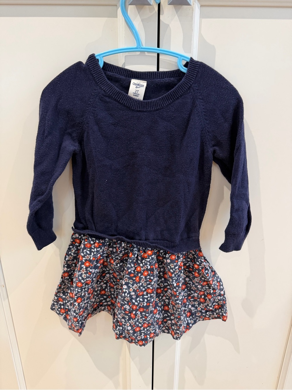 Children's 2t Navy Floral Sweater Dress - OshKosh B'gosh